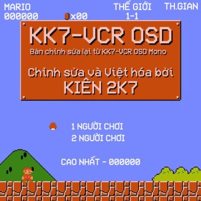 Font tiếng Việt KK7-VCR OSD