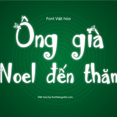 Font Việt hóa 1FTV Austie Bost Happy Holly – Giáng sinh