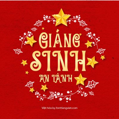 Font Việt hóa 1FTV VIP Christmas Beach – Giáng sinh