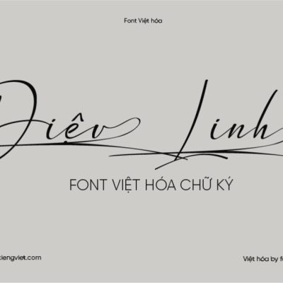 Font Việt hóa 1FTV VIP Dalty – Font chữ ký