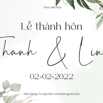 Font Việt hóa 1FTV VIP Katty Diona – Font thiệp cưới