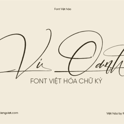 Font Việt hóa 1FTV VIP Molahesta Italic – Font việt hóa chữ ký