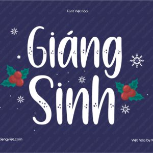 Font Việt hóa 1FTV VIP Snowy Christmas