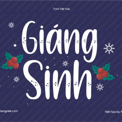 Font Việt hóa 1FTV VIP Snowy Christmas
