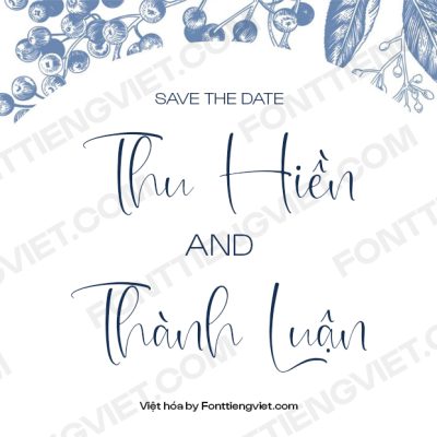 Font Việt hóa 1FTV VIP Sparkle Perfection – Font thiệp cưới