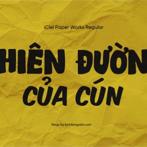 Font Việt hóa iCiel Paper Works