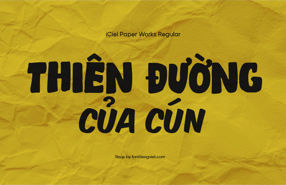 Font Việt hóa iCiel Paper Works