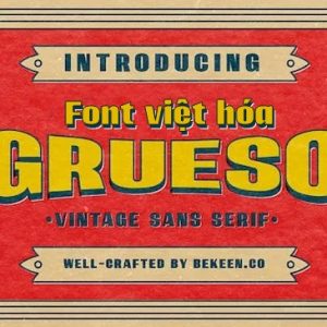 Font việt hóa MJ Grueso