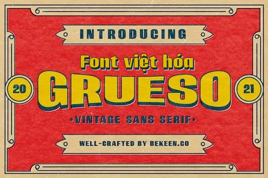 Font việt hóa MJ Grueso