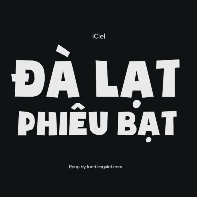 Font việt hóa iCiel Soup of Justice