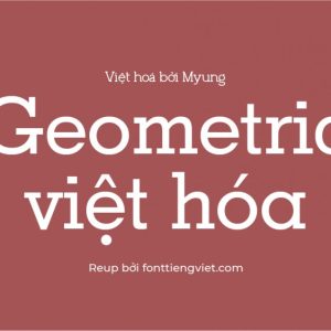 Font việt hoá MJ Geometric Slabserif 703 Std Medium
