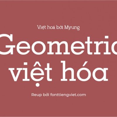 Font việt hoá MJ Geometric Slabserif 703 Std Medium
