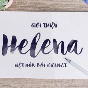Font việt hoá iCiel Helena kiểu màu nước