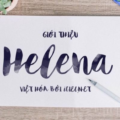Font việt hoá iCiel Helena kiểu màu nước
