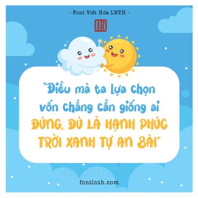 Font việt hóa LNTH Blue Cheries