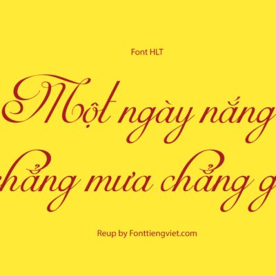 Font Việt hóa HLT Mirella Script Limited