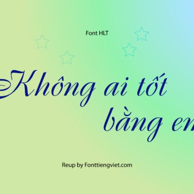 Font Việt hóa HLT Boulevard Italic