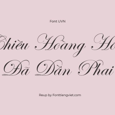 Font Việt Hóa SFU EdwardianScrip