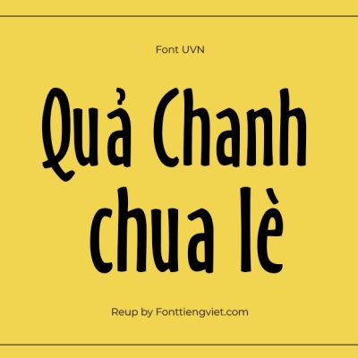 Font Việt Hóa UVN Ban Tay