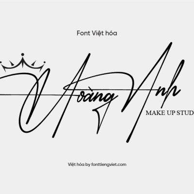 Font Việt hóa 1FTV VIP Bastliga One – Logo chữ ký