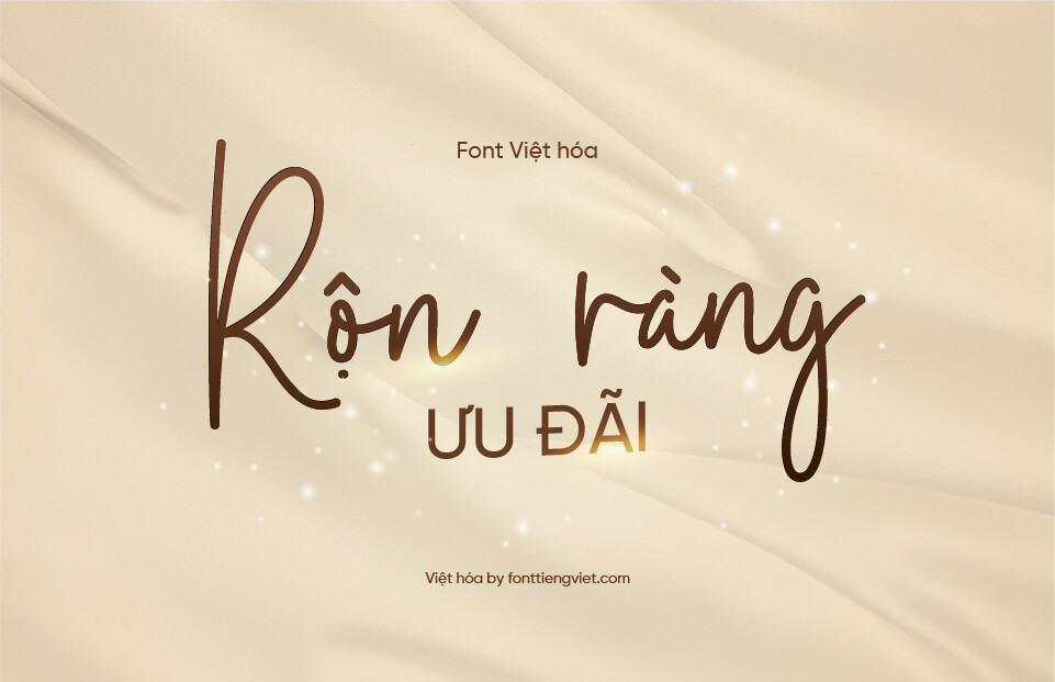 Font Việt hóa 1FTV VIP Browny Cakes Signature