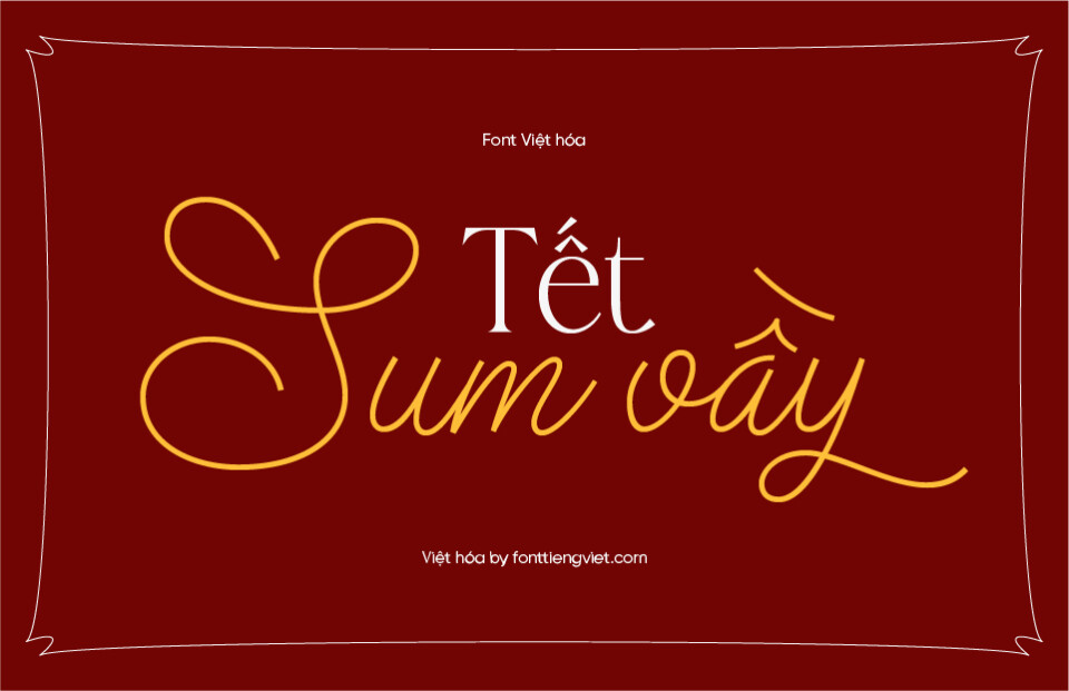 Font Việt hóa 1FTV VIP Christmas Wish monoline – tết