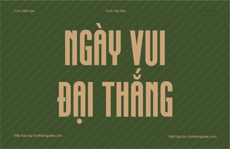 Font Việt hóa 1FTV VIP Normiyola – Font chữ không cân mạnh mẽ, đậm chất cổ điển cho thiết kế lịch sử và quảng cáo in ấn