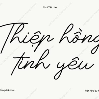 Font Việt hóa 1FTV VIP The Panorama – Font thiệp cưới