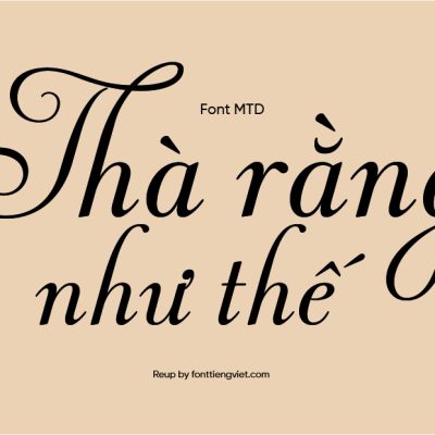 Font Việt hóa MTD Andrade Pro Script