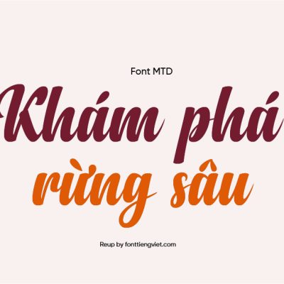 Font Việt hóa MTD Anydore