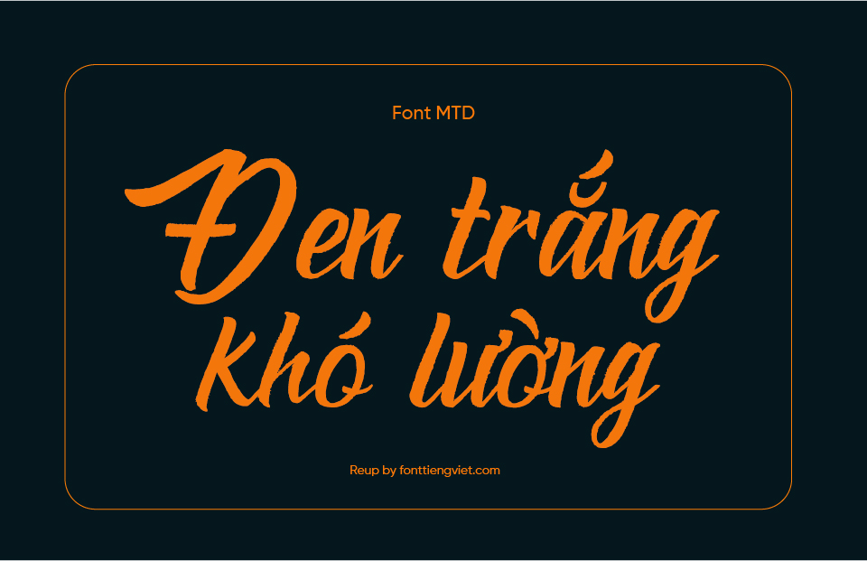 Font Việt hóa MTD Black and Shadow