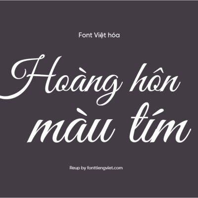 Font Việt hóa MTD Great Vibes