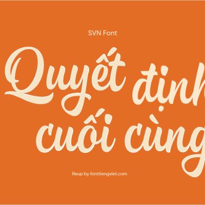 Font Việt hóa SVN Hollie Script Pro