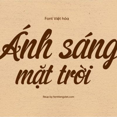 Font Việt hóa UVF Cider Script