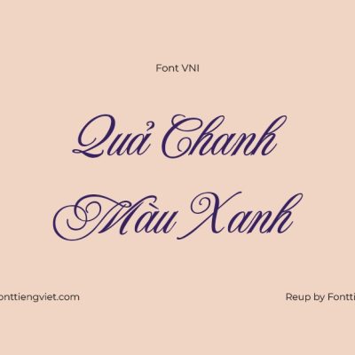 Font Việt hoá VNI 22 JackieO