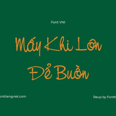 Font Việt hoá VNI ThanhCao