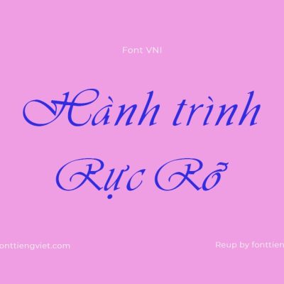 Font Việt hoá VNI Vivi