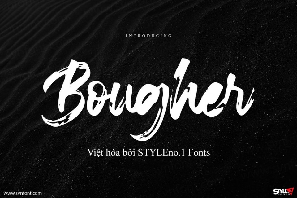 Font việt hóa SVN Bougher kiểu brush