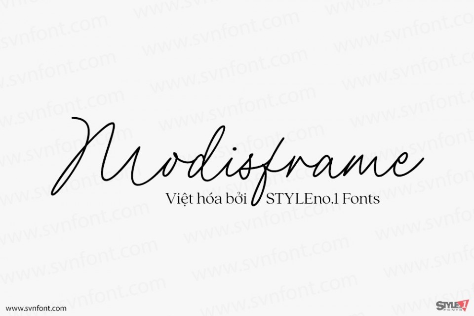 Font việt hóa SVN Modisframe
