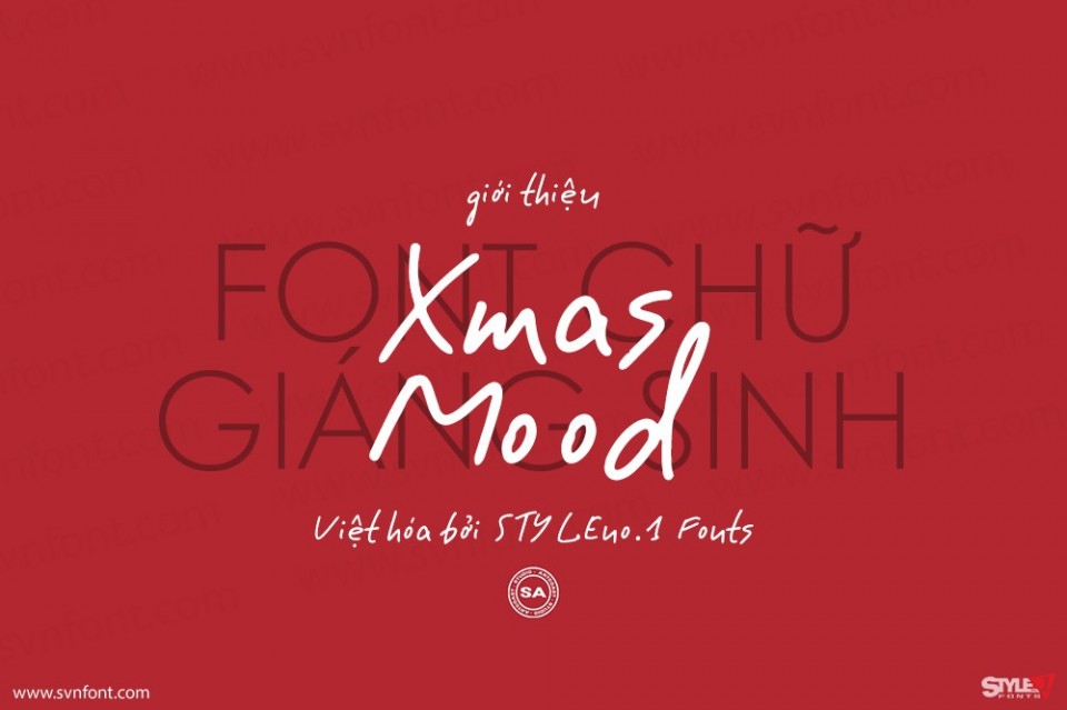 Font việt hóa SVN SA Xmas Mood giáng sinh