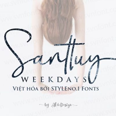 Font việt hóa SVN Weekdays Santtuy