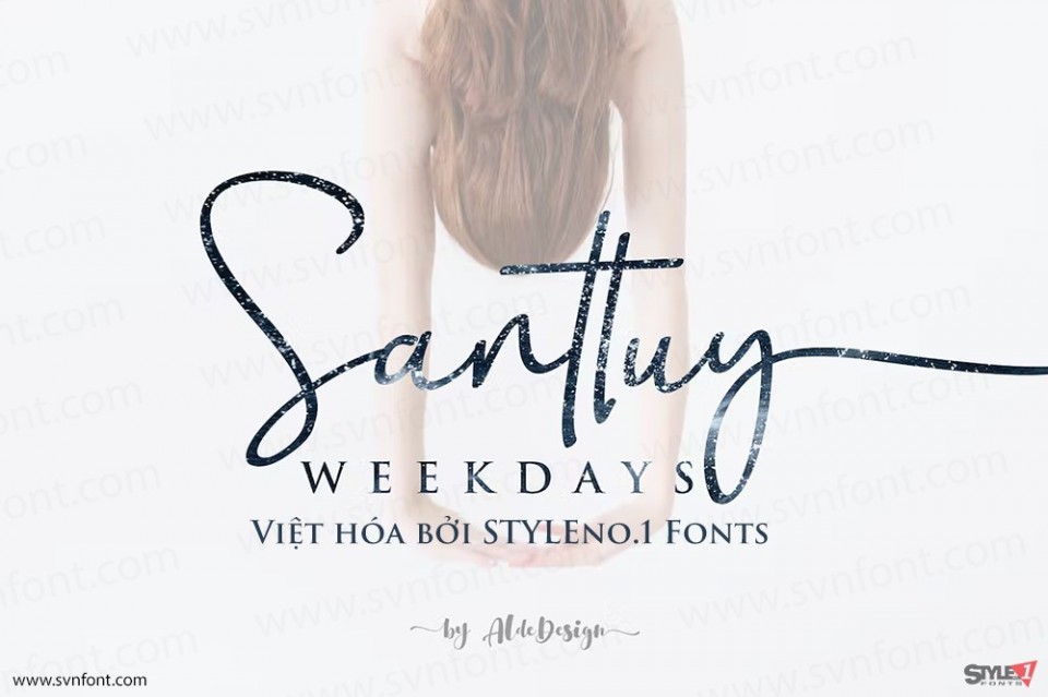 Font việt hóa SVN Weekdays Santtuy