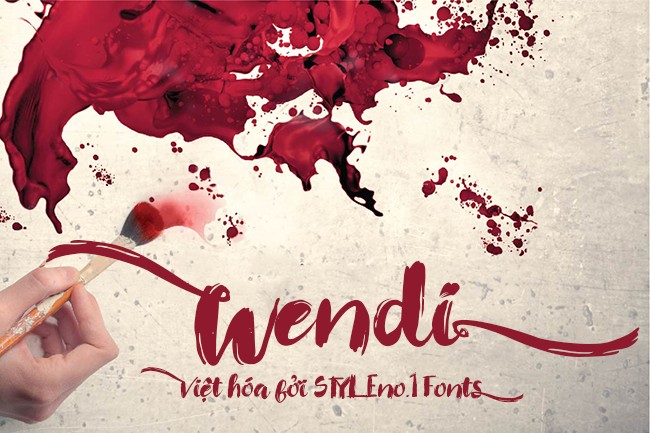 Font việt hóa SVN Wendi Typeface – brush