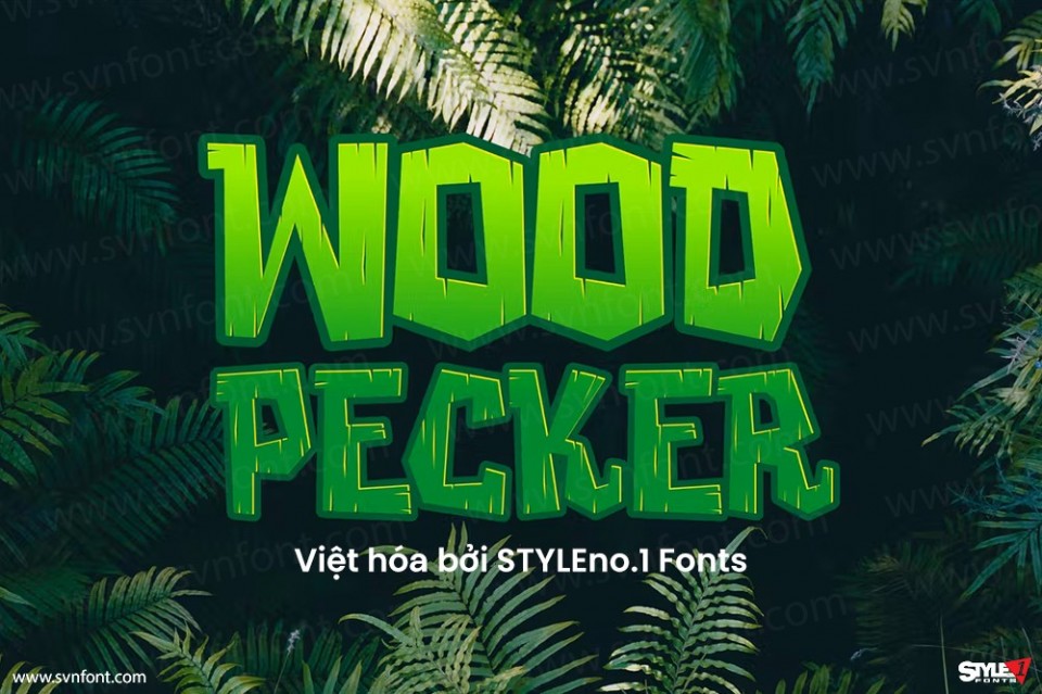 Font việt hóa SVN Woodpecker