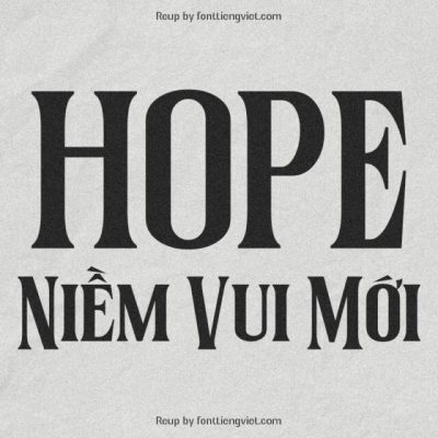 Font việt hoá UTM Hope 2025