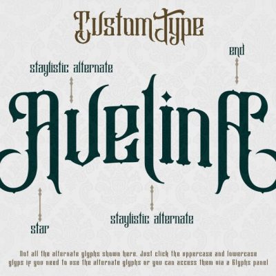 Font việt hóa MTD Avelina