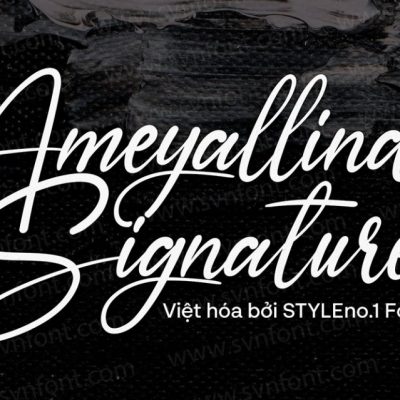 Font việt hóa SVN Ameyallinda Signature