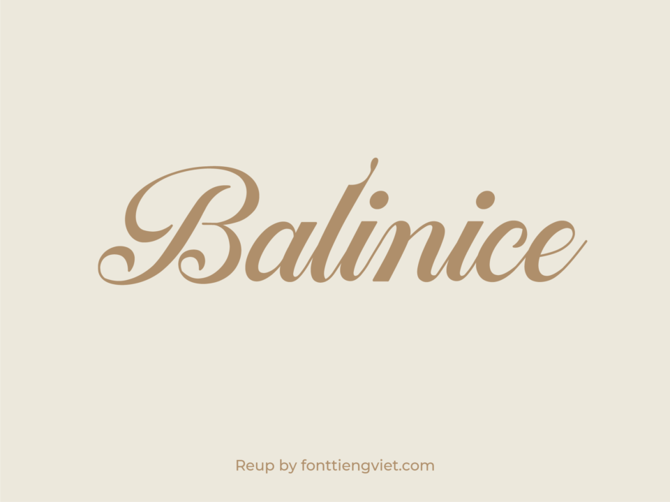 Font việt hóa MTD Balinice