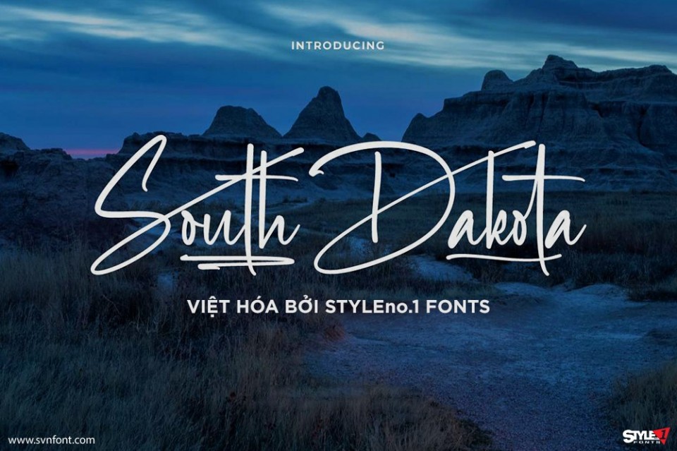 Font việt hóa SVN South Dakota