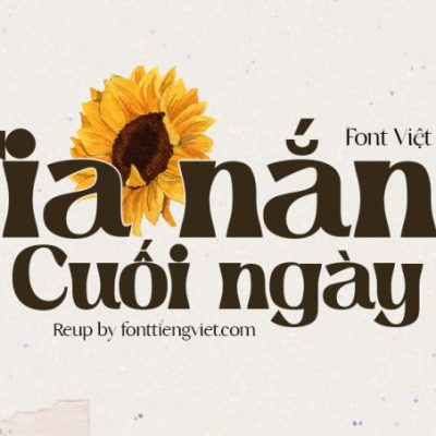 Font việt hoá VL Sunmora Black